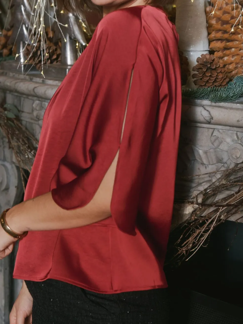 Liora Heavy Sateen Blouse 165567*Neo Noir