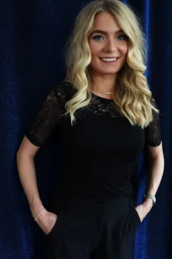 Liberte Lisa Ss Lace Blouse 2 22276< Bluser & Skjorter