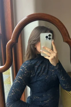 Neo Noir Liza Laceflower Blouse< Bluser & Skjorter