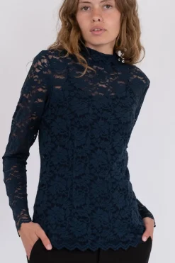 Neo Noir Liza Laceflower Blouse< Bluser & Skjorter