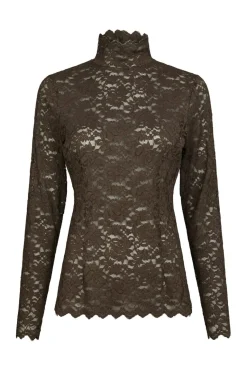 Liza Laceflower Blouse 161473*Neo Noir Outlet