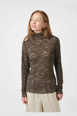 Liza Laceflower Blouse 161473*Neo Noir Outlet