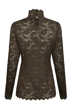 Liza Laceflower Blouse 161473*Neo Noir Outlet