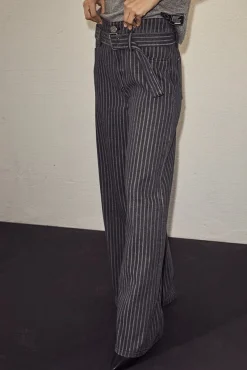 Lou Stripe Belt Jeans HL10175*Haute L'Amitié Hot