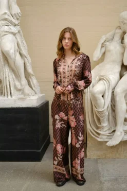 Neo Noir Lunet Botanical Border Pants 167030< Sæt 🛍️|Bukser, Jeans & Leggings