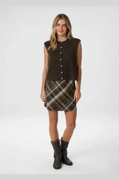 Neo Noir Lunna Check Skirt 165705< Nederdele