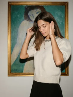 Maia Stone Knit Blouse 162914*Neo Noir New