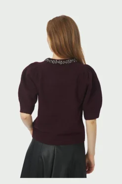 Neo Noir Maia Stone Knit Blouse 162914< Strik|Bluser & Skjorter