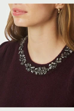 Neo Noir Maia Stone Knit Blouse 162914< Strik|Bluser & Skjorter