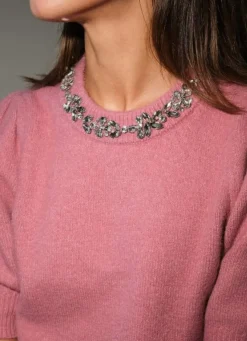 Neo Noir Maia Stone Knit Blouse 162914< Strik|Bluser & Skjorter