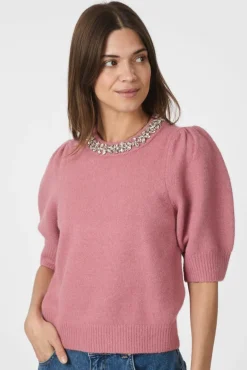 Neo Noir Maia Stone Knit Blouse 162914< Strik|Bluser & Skjorter