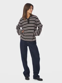 Mala Polo Knit Blouse 167213*Neo Noir Discount