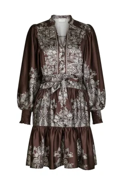 Malfida Paisley Border Dress 166210*Neo Noir Hot