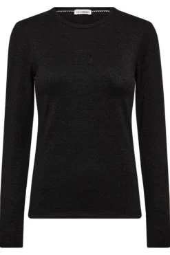 Co´Couture Mannycc Lurex Emb L/S Tee 33210< Bluser & Skjorter