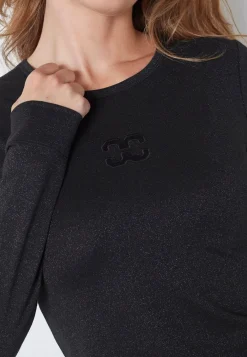 Co´Couture Mannycc Lurex Emb L/S Tee 33210< Bluser & Skjorter