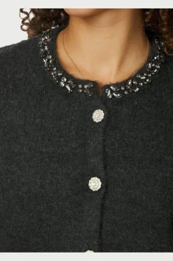 Marie Stone Knit Cardigan 163850*Neo Noir Clearance