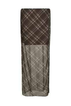 Marlise Check Mesh Skirt 167207*Neo Noir Sale