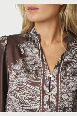 Massima Paisley Border Blouse 160960*Neo Noir New