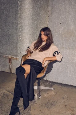 Haute L'Amitié Maxi Split Logo Sweat HL10413< Sweatsæt & Comfy Wear|Bluser & Skjorter