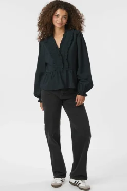 Neo Noir Melfy Structure Blouse 166695< Bluser & Skjorter