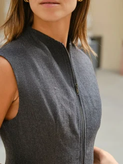 Neo Noir Melville Herringbone Dress 166190< Kjoler|Ammevenligt Tøj