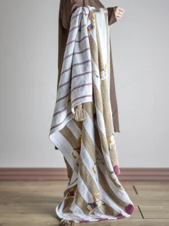 Merry-go-round Plaid, Natur, Genanvendt Bomuld 82062858*Bloomingville Discount