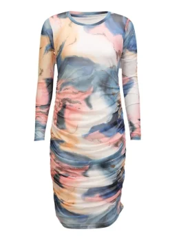 Liberte Mesh Ls Long Dress 22219< Kjoler