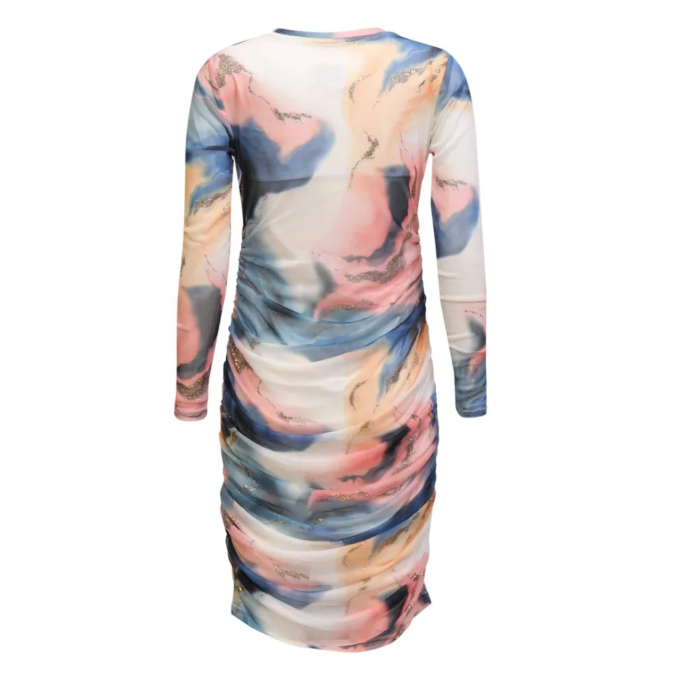 Liberte Mesh Ls Long Dress 22219< Kjoler