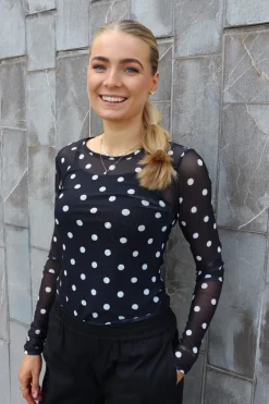 Liberte Mesh Ls Tshirt 22065< T-Shirts & Toppe