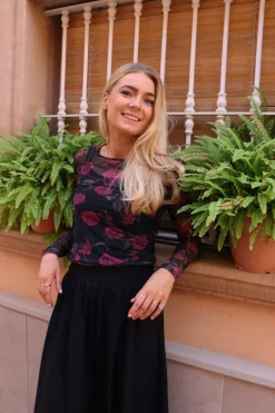 Liberte Mesh Ls Tshirt 22065< Bluser & Skjorter