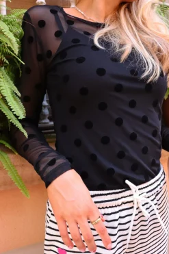 Liberte Mesh Ls Tshirt 22065< Bluser & Skjorter