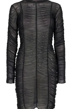 Mesh LS Wrinkel Dress*Liberte Outlet