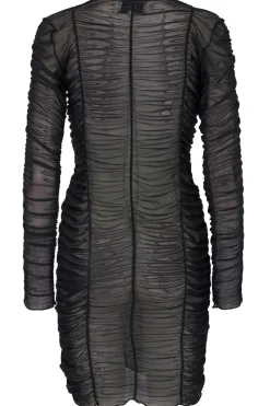 Mesh LS Wrinkel Dress*Liberte Outlet