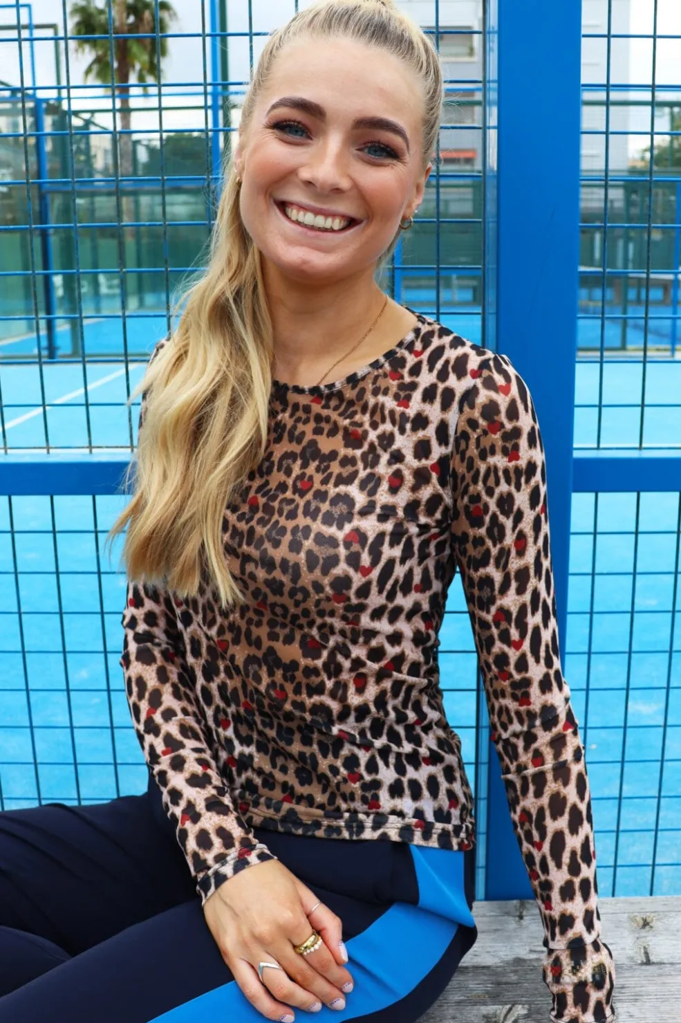 Liberte Mesh-Ls-Tshirt 22065< Bluser & Skjorter