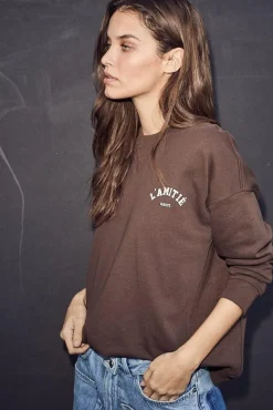 Haute L'Amitié Mini Curve Logo Sweat HL10022< Bluser & Skjorter|Sweatsæt & Comfy Wear