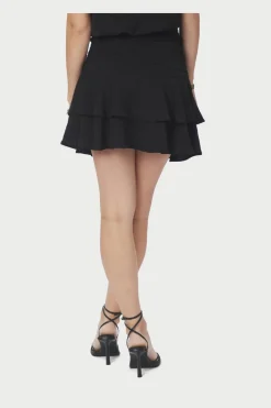 Neo Noir Mitra Frill Structure Skirt 167121< Nederdele