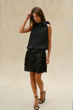 Miva Big Sequins Skirt 165919*Neo Noir