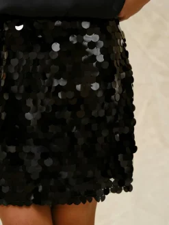 Miva Big Sequins Skirt 165919*Neo Noir