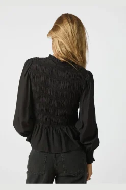 Neo Noir Mocca Smock Blouse 166155< Bluser & Skjorter|Ammevenligt Tøj