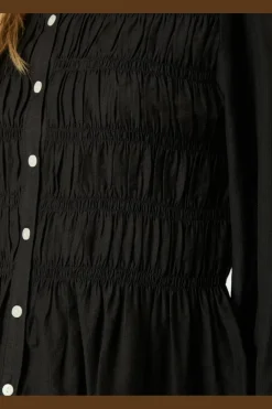 Neo Noir Mocca Smock Blouse 166155< Bluser & Skjorter|Ammevenligt Tøj