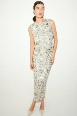 Moss Copenhagen Mschmagnolia Skirt Emb 19473< Nederdele