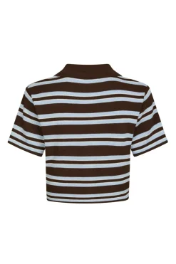 Mulann Polo Knit Blouse 165966*Neo Noir Discount