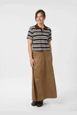 Mulann Polo Knit Blouse 165966*Neo Noir Discount