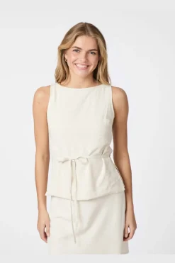 Nassa Linen Top 165623*Neo Noir Discount