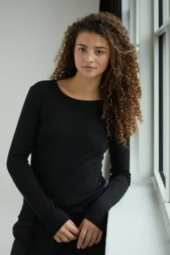 Neo Noir Nella Fine Rib Blouse 167271< Bluser & Skjorter