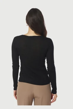 Neo Noir Nella Fine Rib Blouse 167271< Bluser & Skjorter