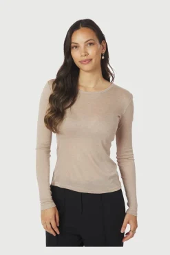 Neo Noir Nella Fine Rib Blouse 167271< Bluser & Skjorter