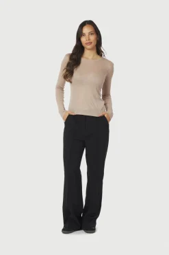 Neo Noir Nella Fine Rib Blouse 167271< Bluser & Skjorter