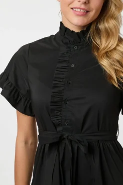 Nellie Poplin Dress 165275*Neo Noir Clearance