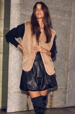 Haute L'Amitié New Fur Tech Vest HL10409< Veste